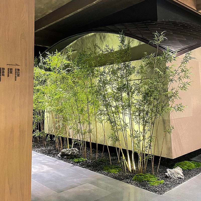仿真竹子造景新中式室内景观绿植盆景庭院酒店隔断假植物装饰摆件