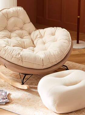 摇摇椅躺觉成人阳台休闲椅子家用大人可睡逍椅遥椅YNF网红企鹅摇