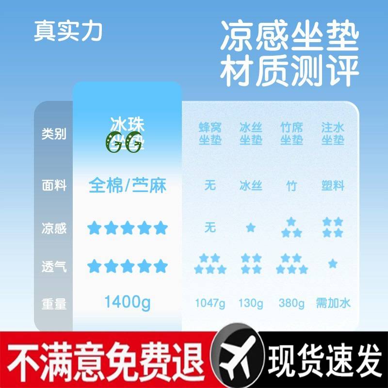 夏季冰垫坐垫办公室冰丝夏天水垫降温学生宿舍冰凉屁垫透气椅子垫