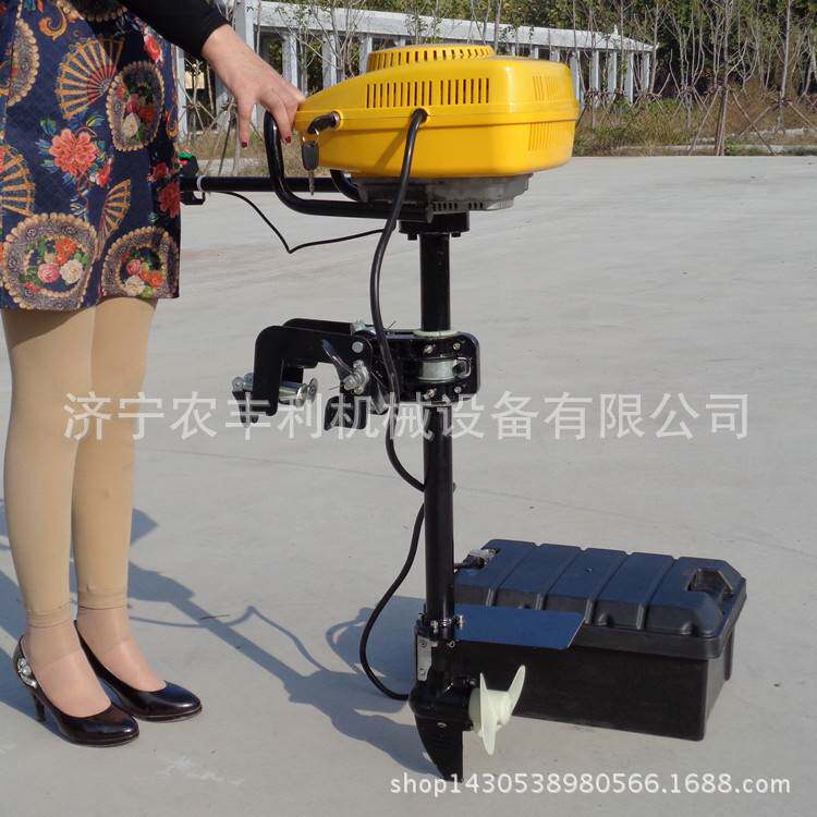 水库鱼塘船用小型汽油机挂桨机 小渔船挂机螺旋桨 柴油立式船挂机