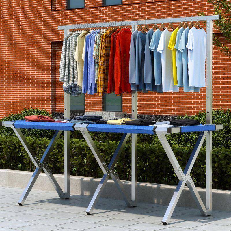 能摊架摆货架地折叠桌子夜XLJ市地摊桌货架摆摊推架子地多功便携