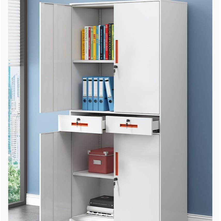 铁皮柜文件柜办公室咨询客服带资锁储物矮凭柜证收纳书柜档案柜料