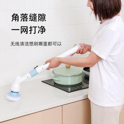 电动清刷 柄伸缩地板瓷电202砖浴缸刷长 家用无线充清洁洗刷