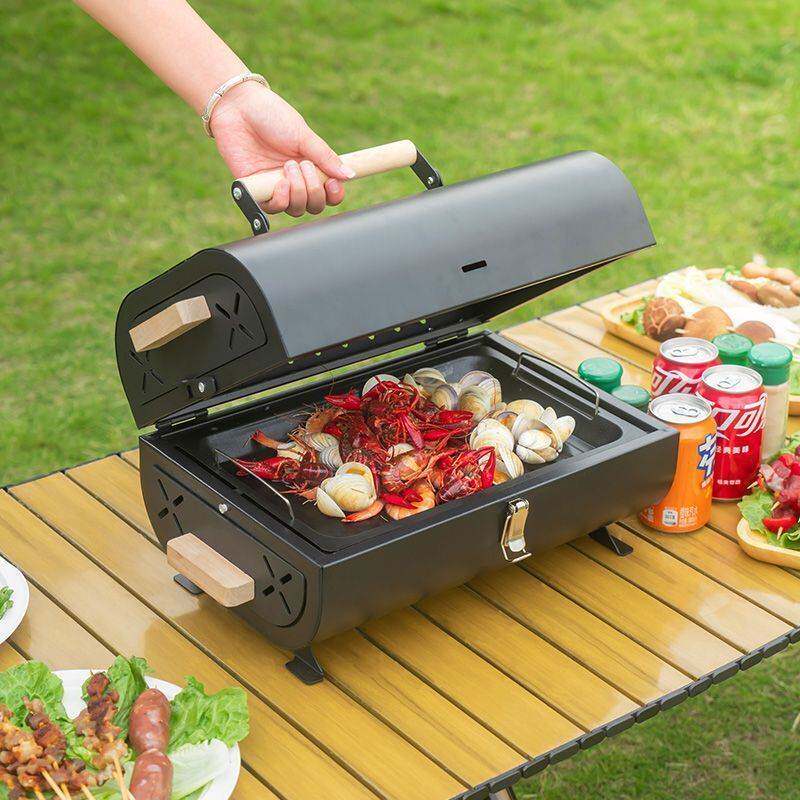 烧烤架户外加厚双面双用烧烤炉野炊露营便携式烤肉炉家用折叠无烟