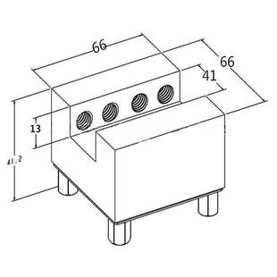 EROW伊洛瓦爱路华U40槽形不锈钢夹持座夹头夹具治具铜公夹工装块
