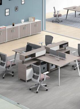 职工员办公桌椅风组合办公室工位4/6人屏座简ZDF易员卡桌子电脑桌