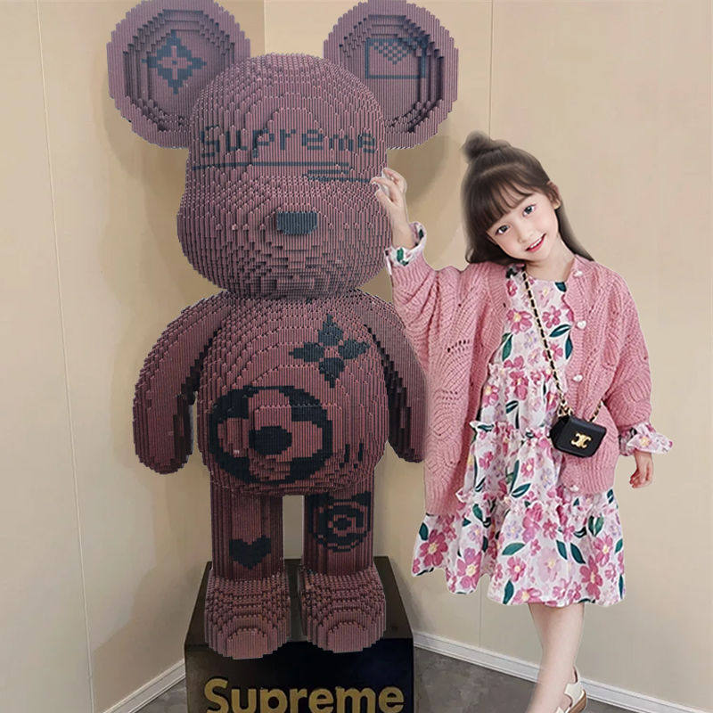 1米超大白暴力熊积木兼容