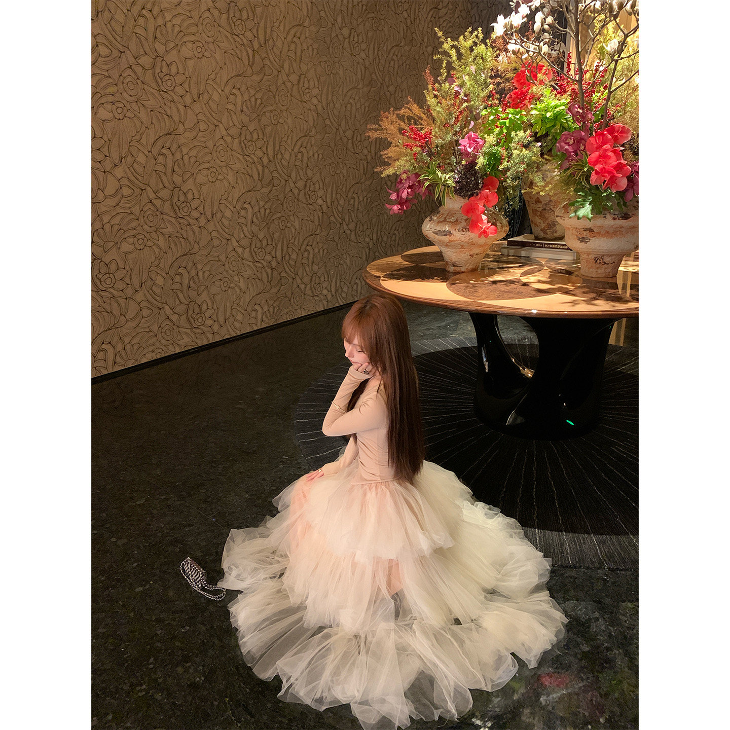 A字网纱蛋糕裙2026年新款春季女士韩版高腰显瘦半身裙蓬蓬蛋糕裙