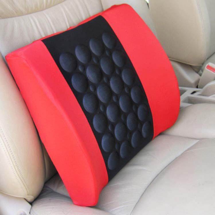 车载记忆棉12v电动汽车按摩腰靠腰垫 保健办公腰靠 按摩气泡 柔软