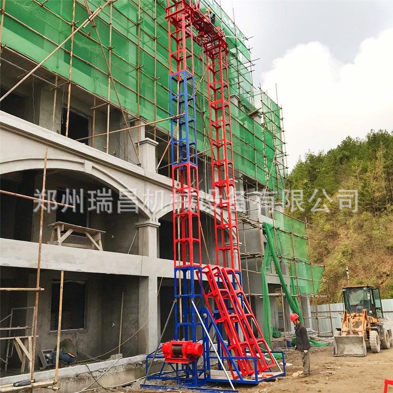 建筑工地施工升降机 龙门架升降机24米物料提升机电动吊篮