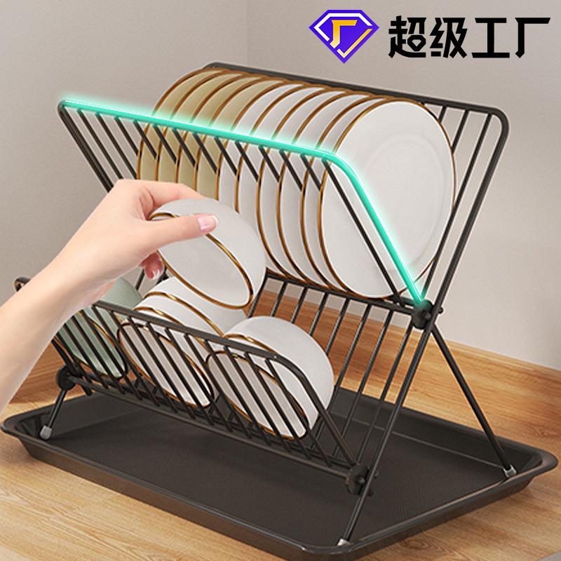 厨房置物架落地碗盘碗架多功能沥水架水槽碗柜家用多层收纳架子