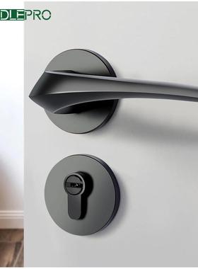 室内静音门门生把手 GOR太空家用锁卧室黑色门锁 卫间分房体锁具