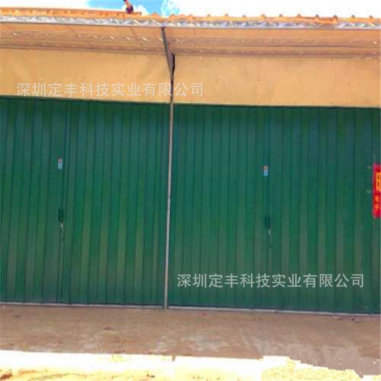 深圳和谐拉闸钢铁材质全半封闭推拉折叠店铺防盗防火抗风左右开门