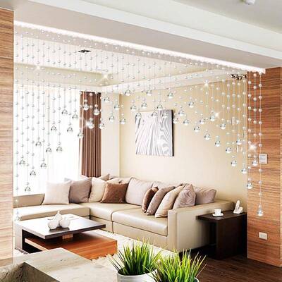 珠帘水新晶门隔断帘家用客厅卫生间室帘子卧装饰款帘XK667866免打