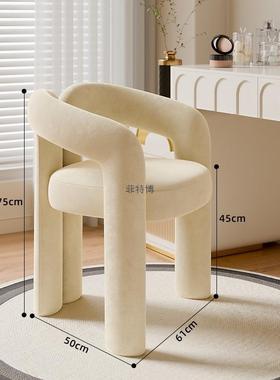 网代红化设妆凳子师现简约卧室家用WMW轻奢梳妆靠背梳妆台椅计子