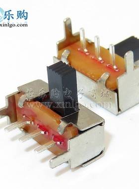 SK-12F14 SK12F14G6 2档3脚 卧式弯脚 柄6mm 拨动开关 滑动开关