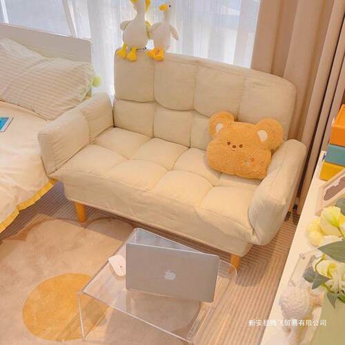 发小户型租屋卧室沙双人经济型服装两人寝室布出艺小沙DKZ发网店
