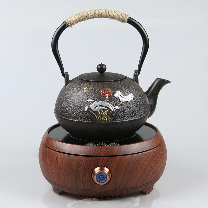 新中 1200ml荷花蜻茶蜓煮水茶泡茶铸铁壶养生铁壶煮茶式A-1200ml