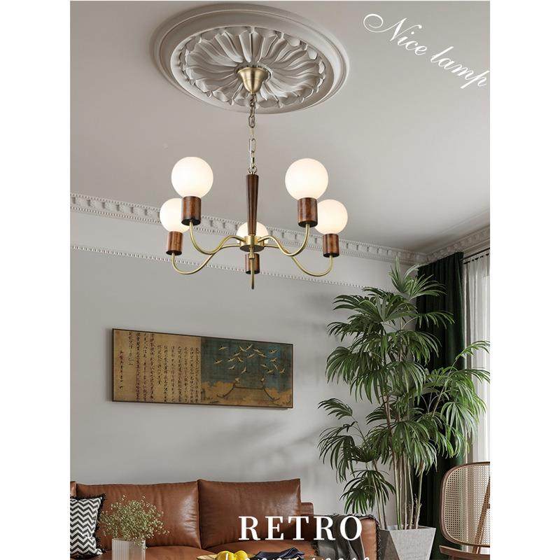 日式复红古436客厅吊灯胡桃铜木色全中古卧室书房餐厅大气灯网魔,家装灯饰光源,智能吊灯,淘宝优惠券,粉丝福利购,淘宝优惠卷