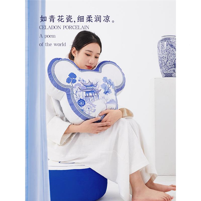 花青瓷抱枕中国风个性意枕客厅腰沙创发靠枕新中2025081式床头异