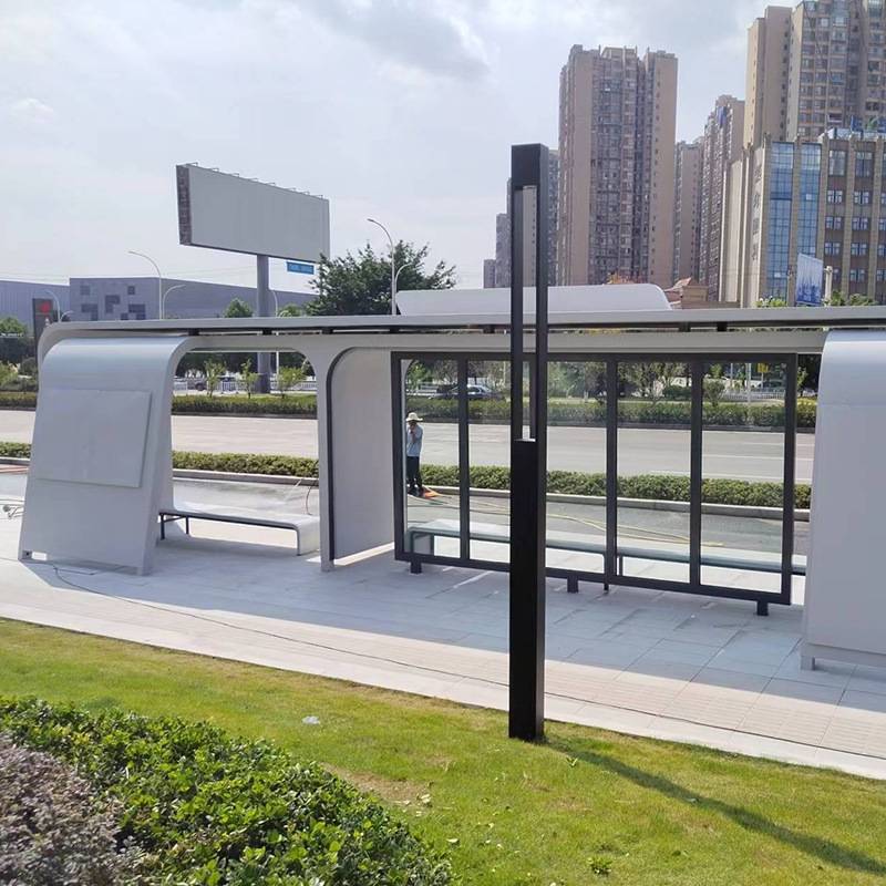 重庆候车亭公交站太阳能智能公交站台牌停靠站广告灯箱宣传栏厂家