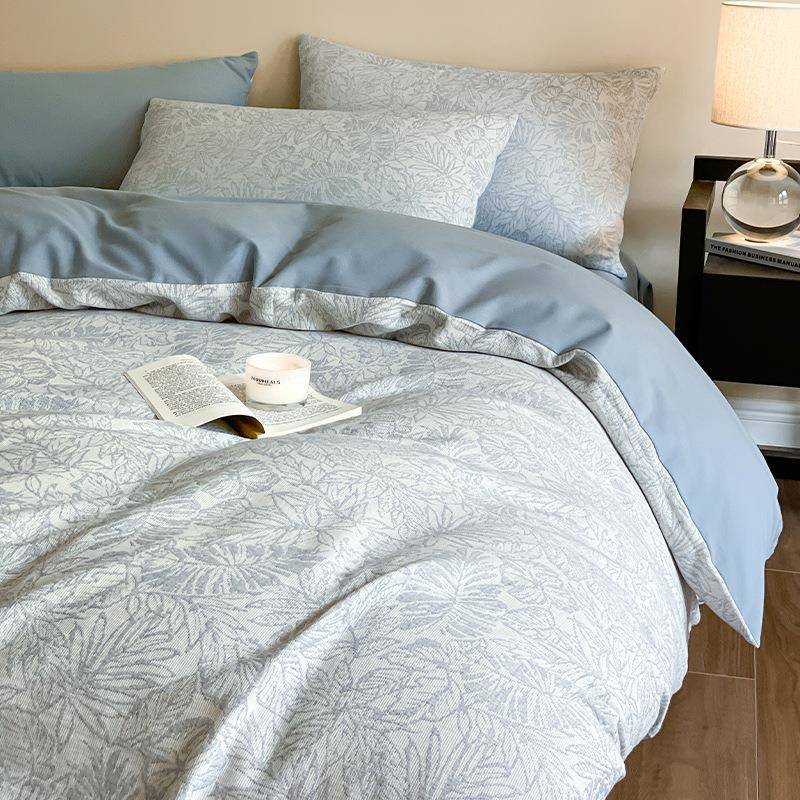 A类双层纱棉磨5毛床上四套纯棉202新件款秋冬加SKS厚全被套床单床