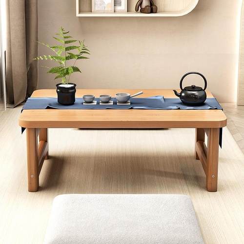 折榻叠桌楠竹炕桌家用实50 60 70几木榻小茶飘窗桌床上米学习书桌