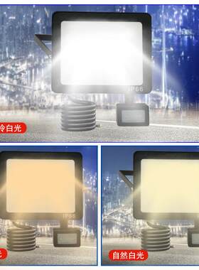 新品上市LD遥控版 IR人感投光灯 户外防楼道E庭tgd院家用照明防水