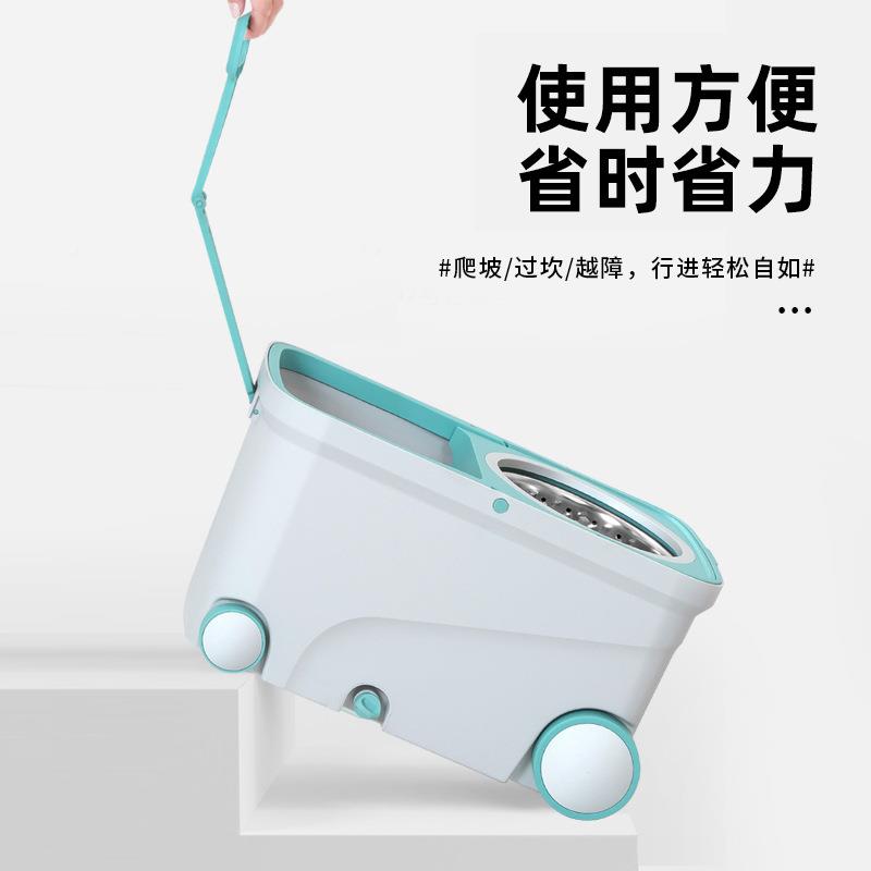 手洗地旋476转免拖把把干湿两用不锈钢甩干清洁拖桶棉线拖布加厚