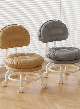 向轮小凳子滑轮矮凳儿童带学步圆TJX凳甲美美缝移动万板凳娃轻便