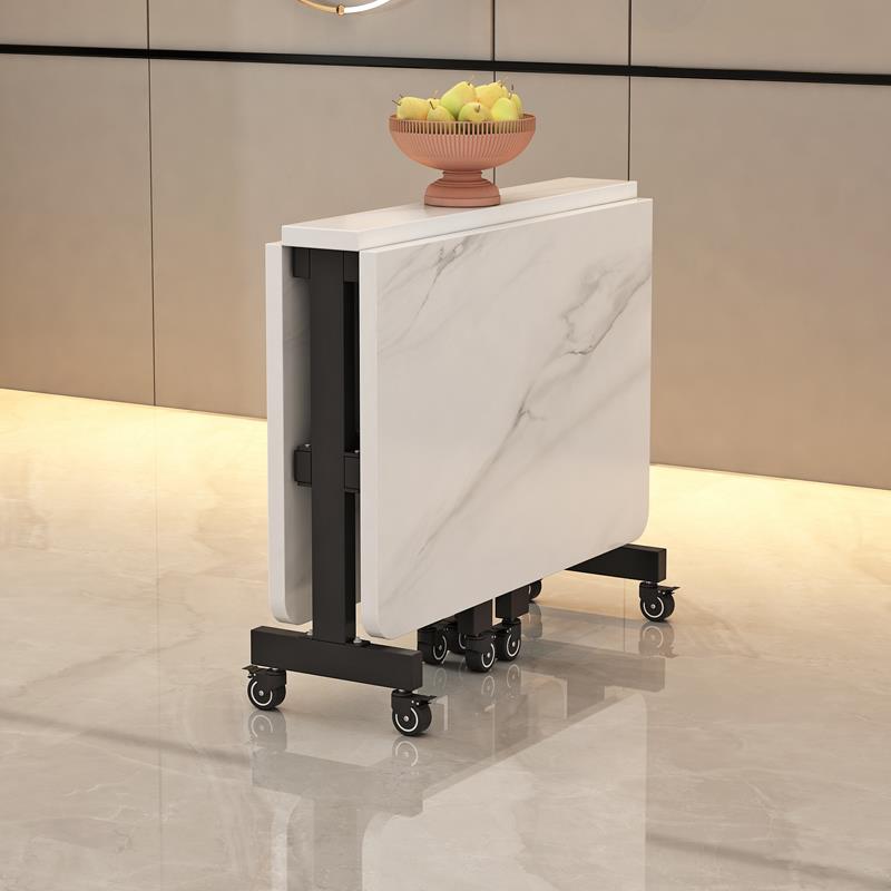 W6用折家叠餐桌长小户型多功F777S7T8能可移动伸缩方形不占饭地吃