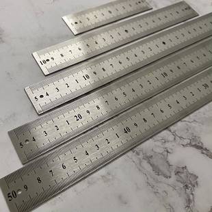 不分锈钢中分 机械标尺30厘钢米直尺子中刻303度毫米尺 中分尺厂