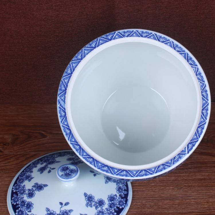 景德镇陶瓷米缸米桶青花瓷储物罐厨房腌菜缸腌肉缸杂粮罐带盖容器