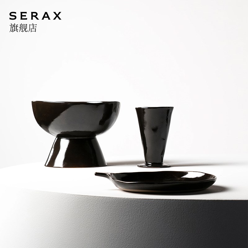 比利时Serax lLA MERE复古餐具陶瓷碗碟套装家用碗盘西餐盘圆盘