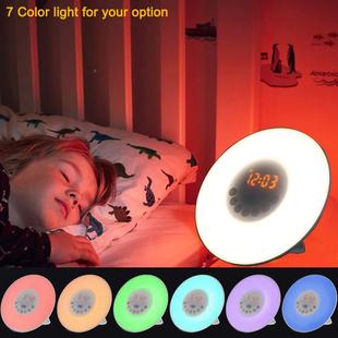 新灯款多多HNB功能唤醒模拟日出彩起床灯带收音机闹钟日落伴睡小