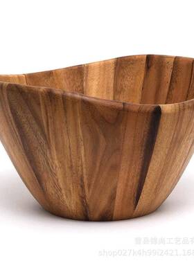 现木货实相思餐用沙拉碗饭店酒店餐汤厅家用木JS-25碗简约木质水