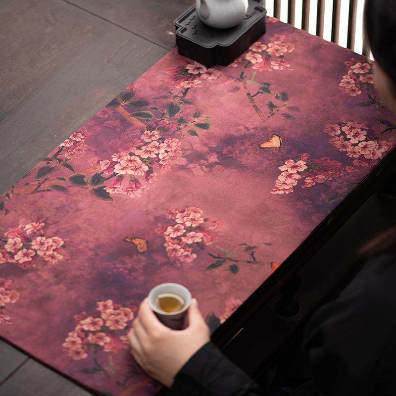 中式复古老面香云布纱家用茶席双茶垫茶盘垫桌旗艺桌布茶料布ZJS,居家布艺,桌旗,淘宝优惠券,粉丝福利购,淘宝优惠卷