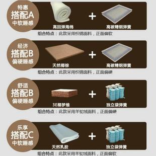 公床垫1.5米1簧.8m弹酒店席梦双思经济型儿童ATE卧室人宾馆垫寓硬