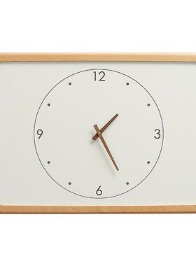 ฅ电F76STSTM箱表装饰画带黑钟表轻奢 胡电桃箱挂钟遮挡箱装饰时钟