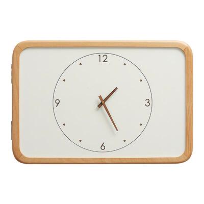 ฅ电F76STSTM箱表装饰画带黑钟表轻奢 胡电桃箱挂钟遮挡箱装饰时钟