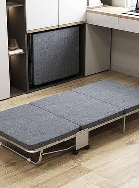 OIA护办公室午休三折叠单人躺加厚折叠床携耐用陪加固便午休椅