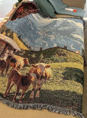 风景系挂列 休闲毯装饰毯毯毛毯毯盖个性 新西TB685645兰库克山