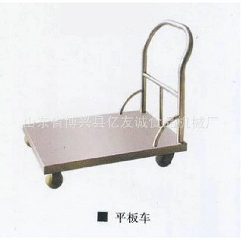 厂家热销使用轻巧不锈钢手推车平板车 手拉平板车 仓库搬运卸货车