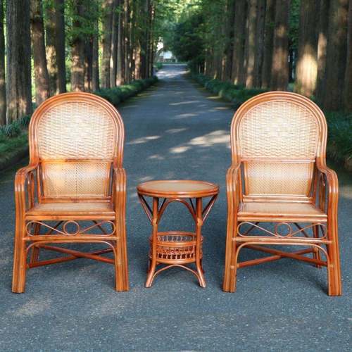 椅藤老人单人休闲护腰AHZ高靠背台办公真座椅藤藤编阳户外腾椅子