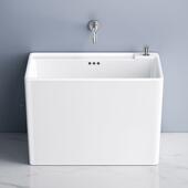 瓷台控款 陶拖池阳地台落式 拖布水池槽家用拖338把盆拖把池洗地拖