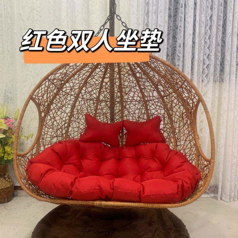 j5656666双人加厚吊蓝吊发靠垫秋千鸟巢坐垫摇篮藤椅床换洗布椅套