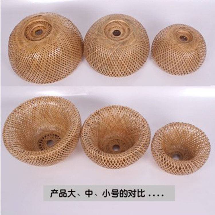 东南亚手工编织竹编民宿餐厅茶室吊灯禅意日式竹编灯茶楼竹艺吊灯
