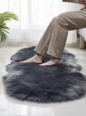 爆羊仿毛皮沙发室地a1592144毯地垫仿羊毛坐垫飘窗垫客厅卧防滑脚