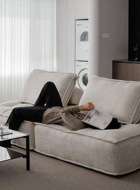 沙懒人红沙发豆腐发方块组合公寓小户型IQX意式简约休闲单人网卧