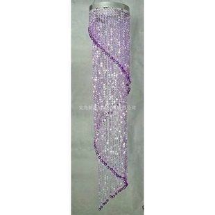 仿水晶幻彩螺旋灯罩圣诞装饰品婚礼布置挂饰